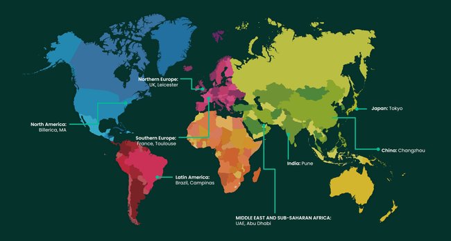 Druck全球服务地图