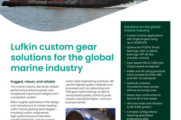 Lufkin为全球海洋工业定制齿轮解决方案