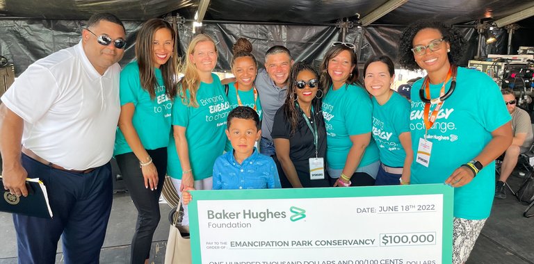 Baker Hughes Foundation Houston’s Emancipation Park Conservancy Donation